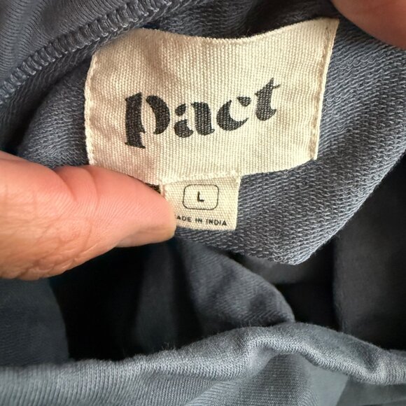 Pact Mens Organic Cotton Long Sleeve Gray Shirt L - Picture 5 of 5